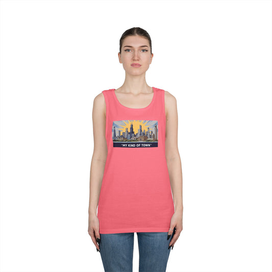 My Kind of Town Unisex Heavy Cotton Tank Top - Urban Style Summer Wear