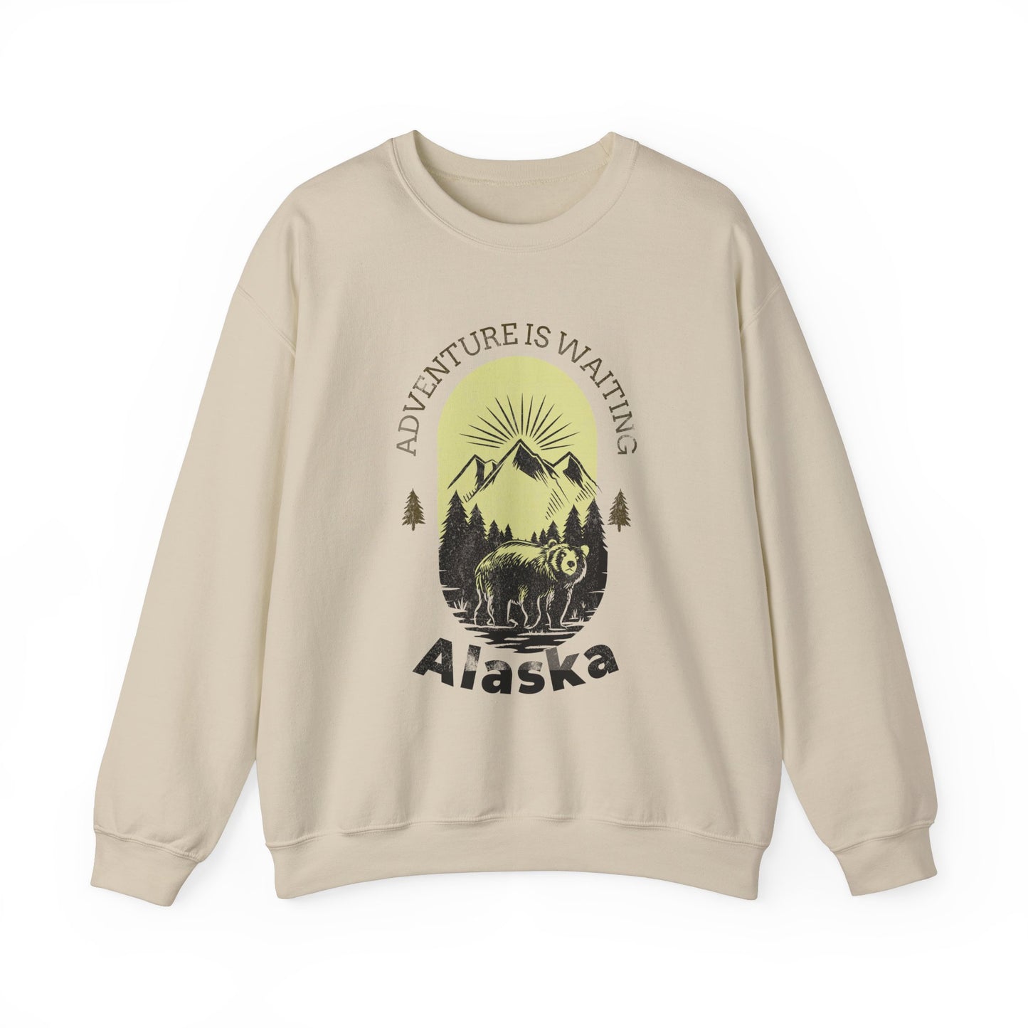 Adventure Awaits Alaska Sweatshirt - Unisex Heavy Blend™ Crewneck