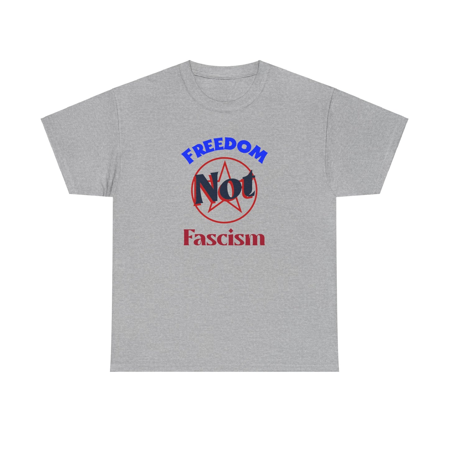 Freedom Not Fascism Unisex Heavy Cotton Tee Express Delivery available