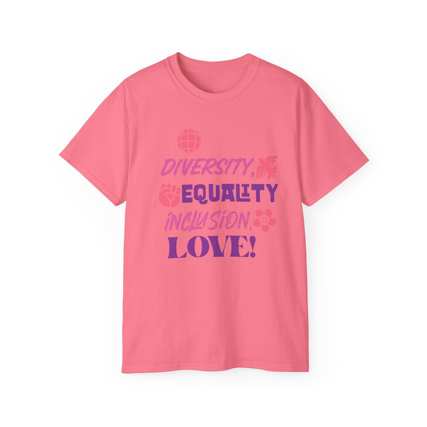 Diversity, Equality, Inclusion, Love Unisex Ultra Cotton Tee