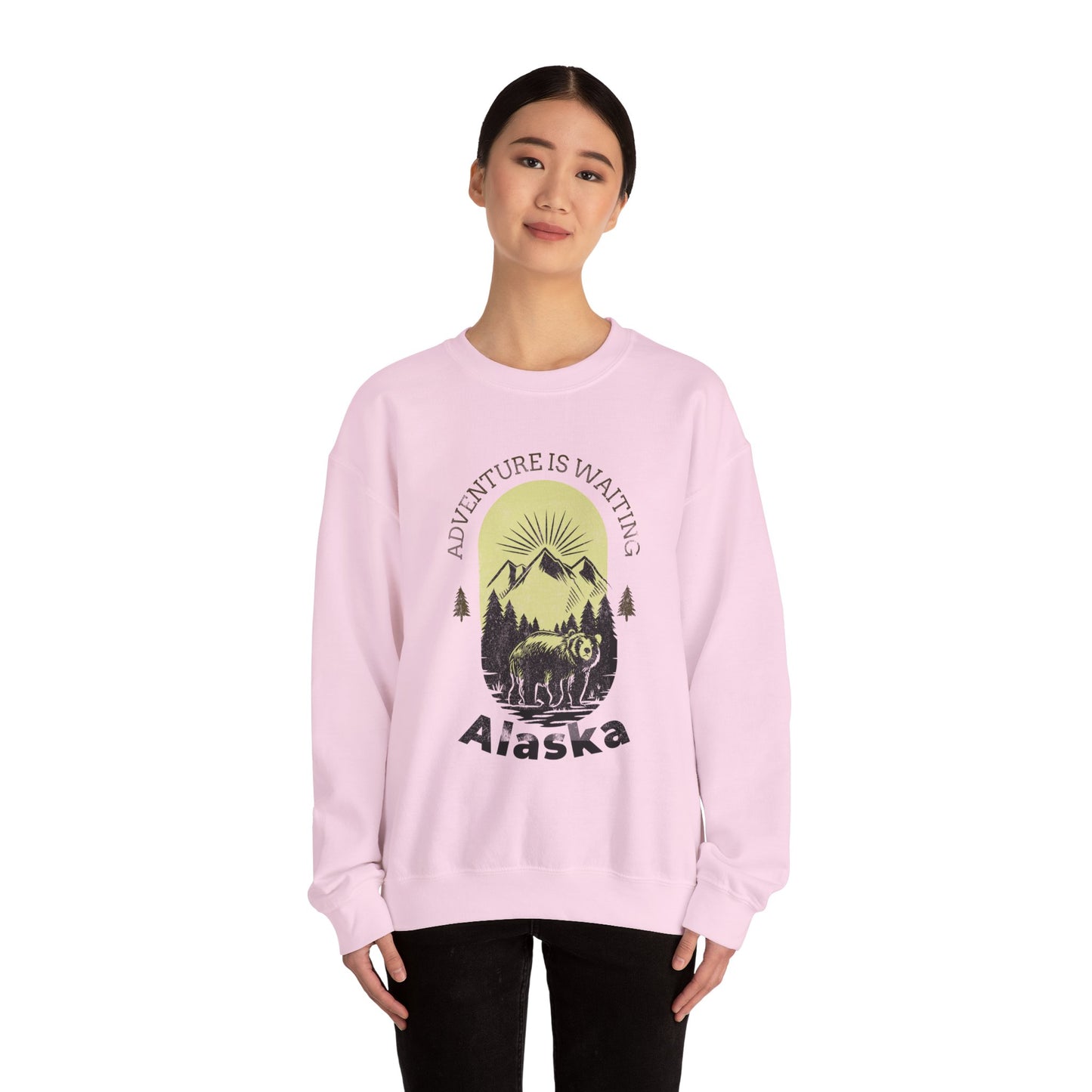 Adventure Awaits Alaska Sweatshirt - Unisex Heavy Blend™ Crewneck