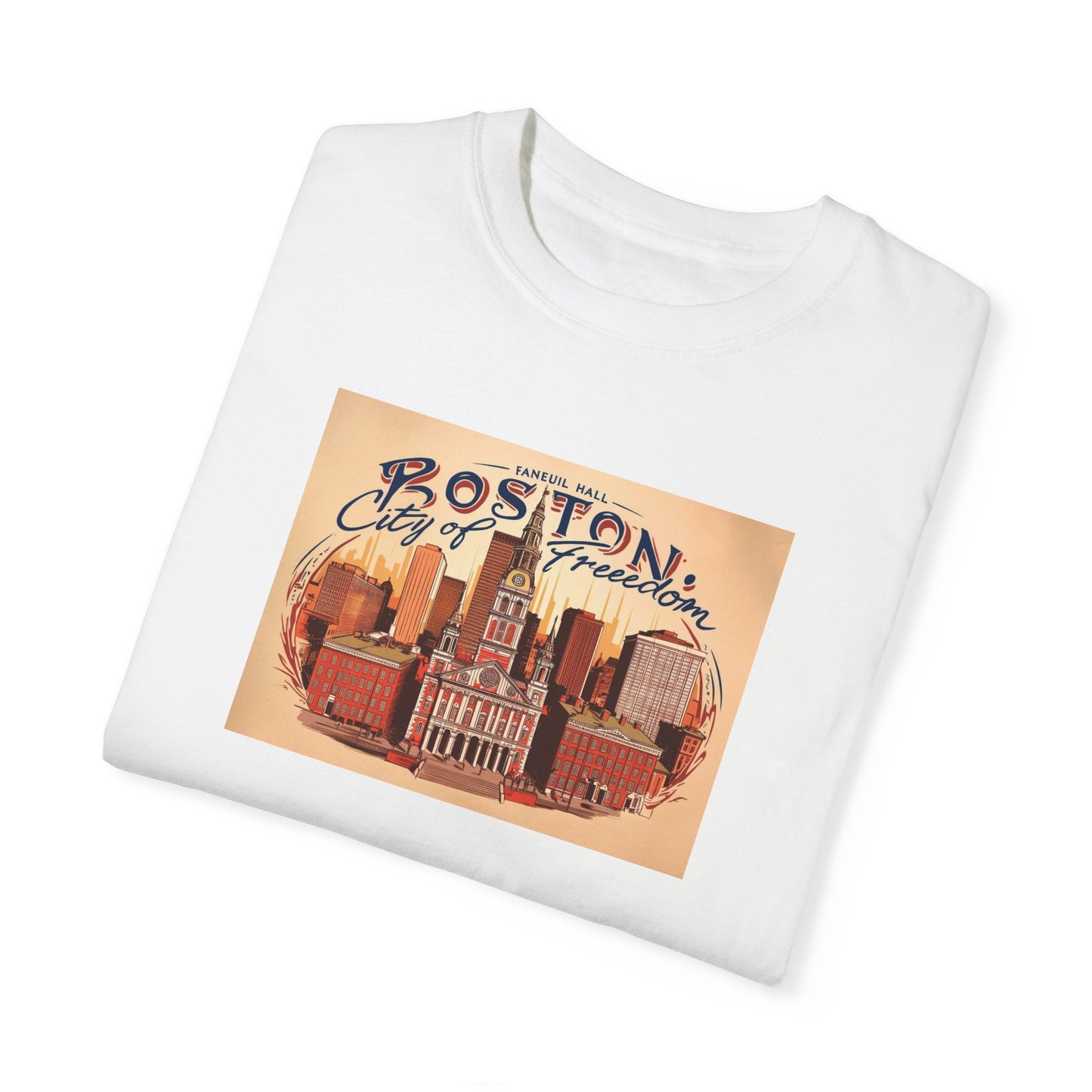 Boston City of Freedom Unisex T-Shirt - Vintage Style Graphic Tee