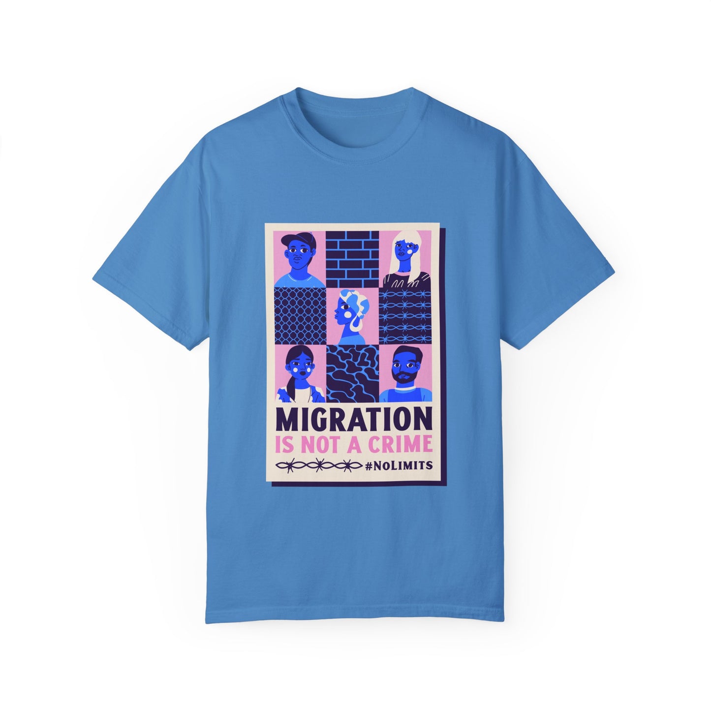 Immigration is not a Crime Unisex Garment-Dyed T-shirt