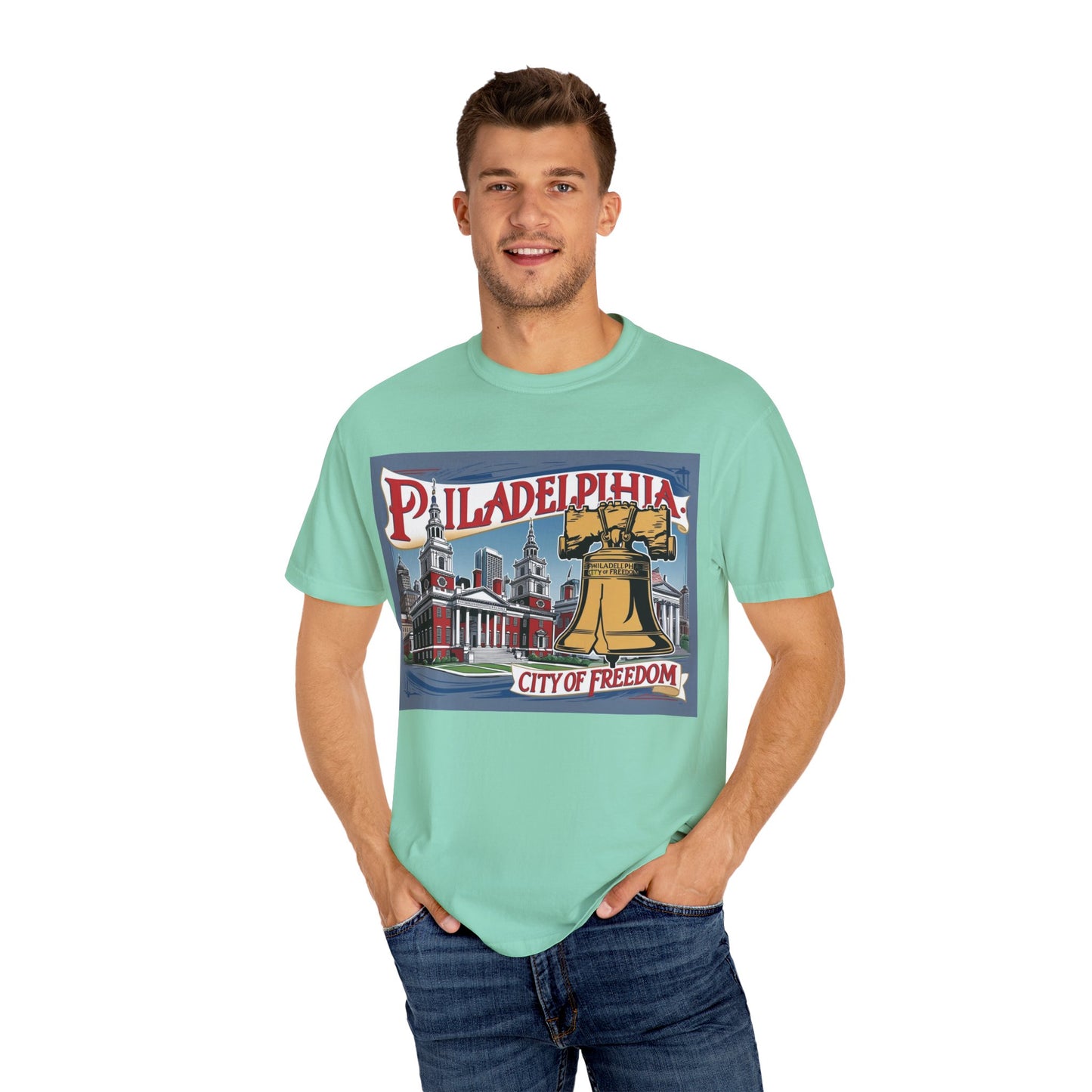 Philadelphia City of Freedom Unisex Garment-Dyed T-Shirt
