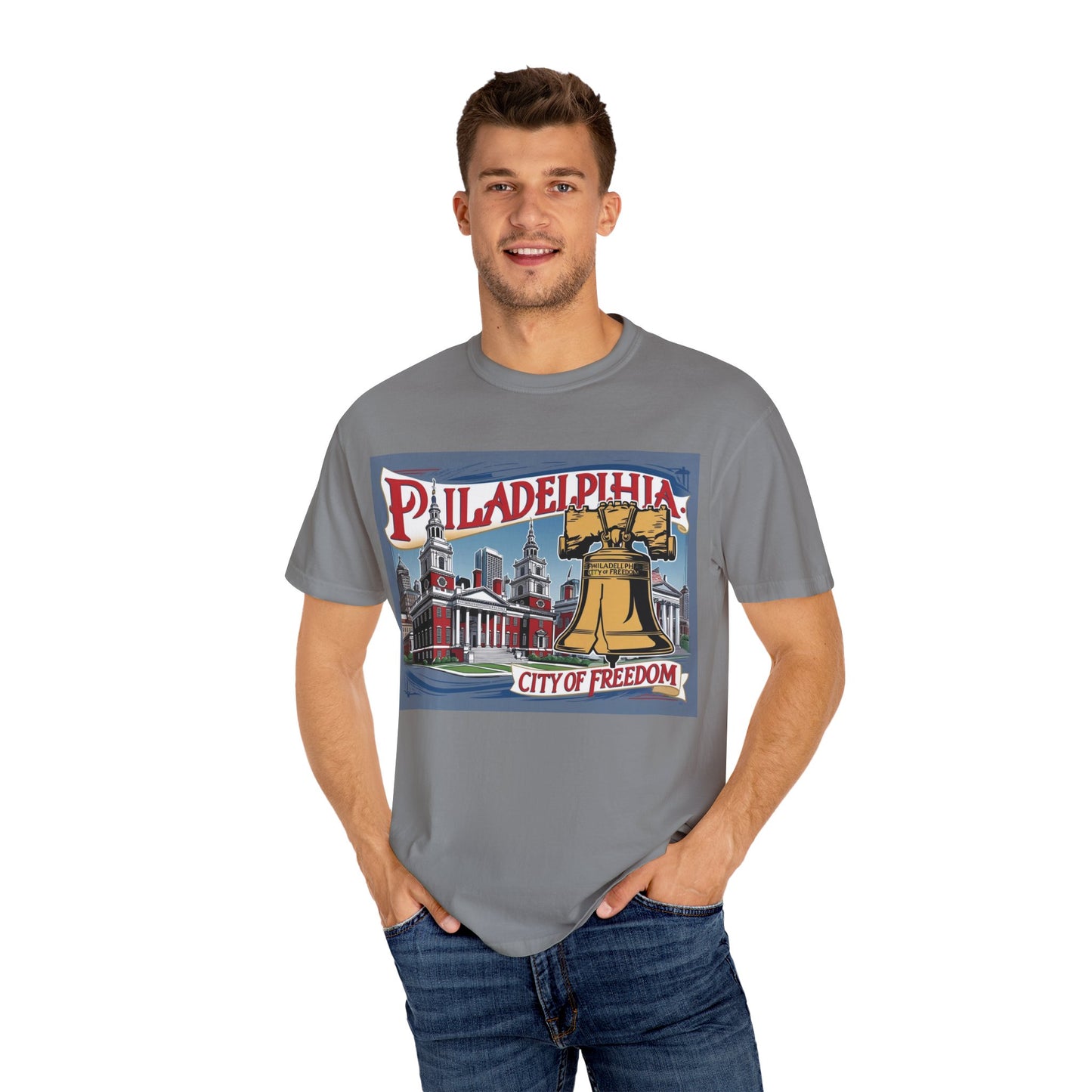 Philadelphia City of Freedom Unisex Garment-Dyed T-Shirt
