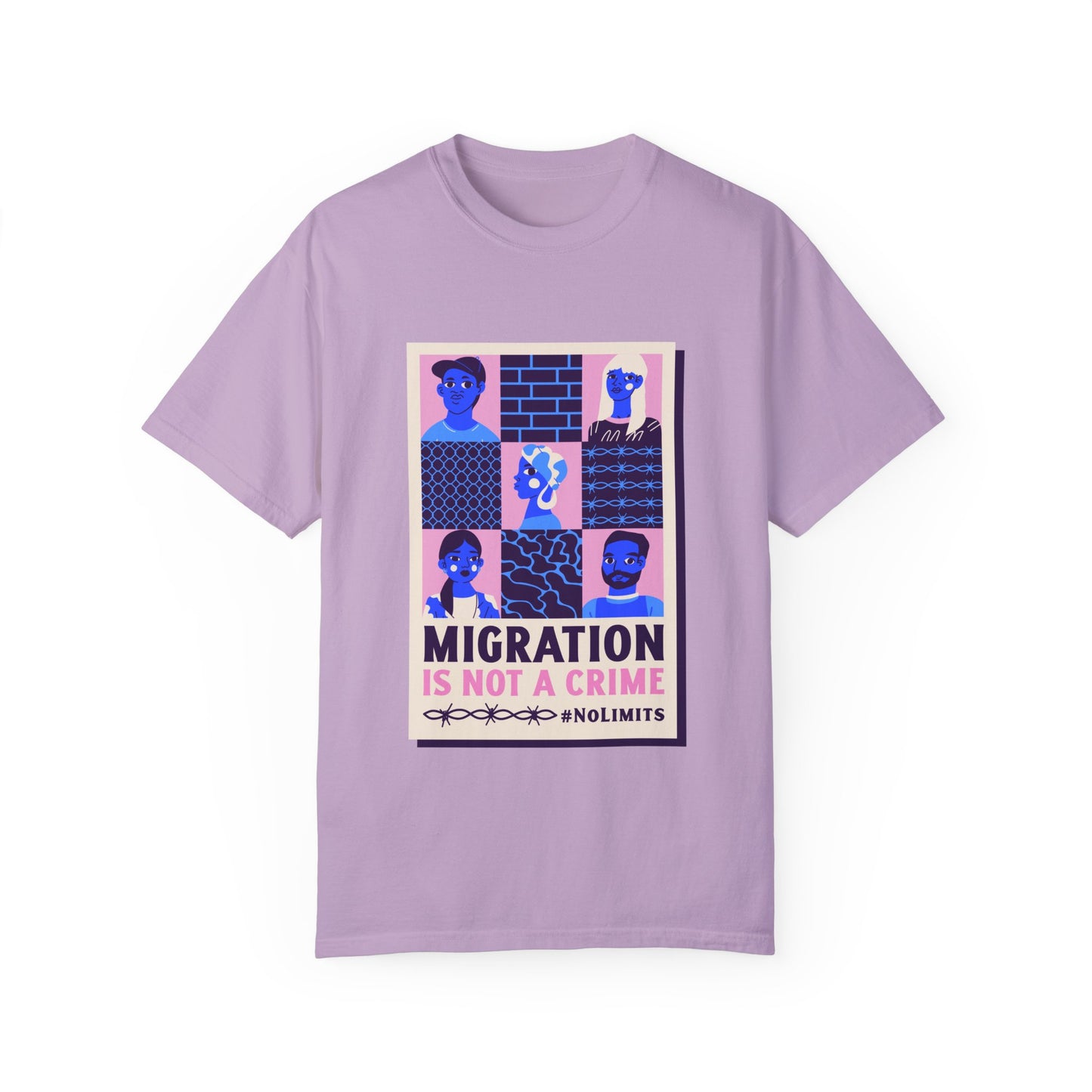 Immigration is not a Crime Unisex Garment-Dyed T-shirt